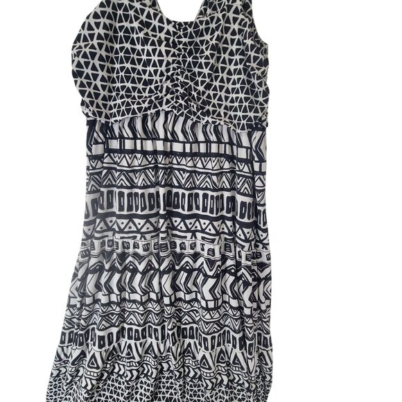 INC International Concepts Black White Geometric Printed Maxi Dress Size 3XL - Picture 6 of 9